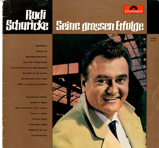 Albumcover Rudi Schuricke - Seine grossen Erfolge (Original LP)